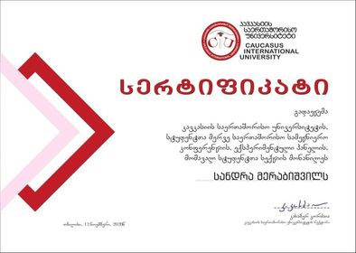 certificate Merabishvili